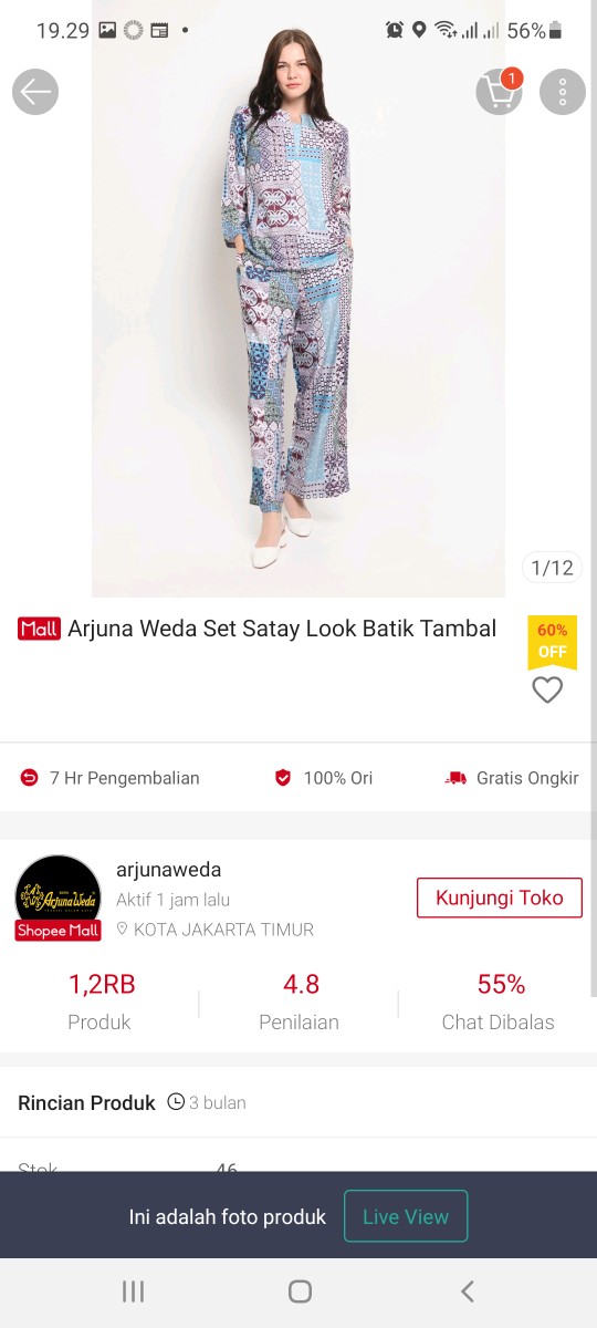 Arjuna Weda Set Satay Look Batik Tambal