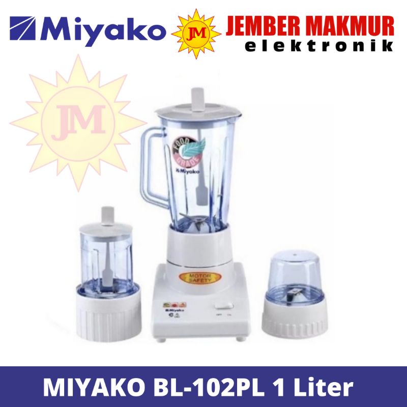 MIYAKO BL-102 PL / BLENDER MIYAKO PLASTIK 1L BL-102PL 3IN1 PLASTIK BL102PL