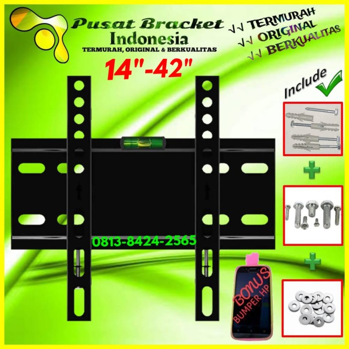 Bracket TV 14&quot; s/d 42&quot; Waterpass | IMPORT | Super Quality | IZ.PO-001