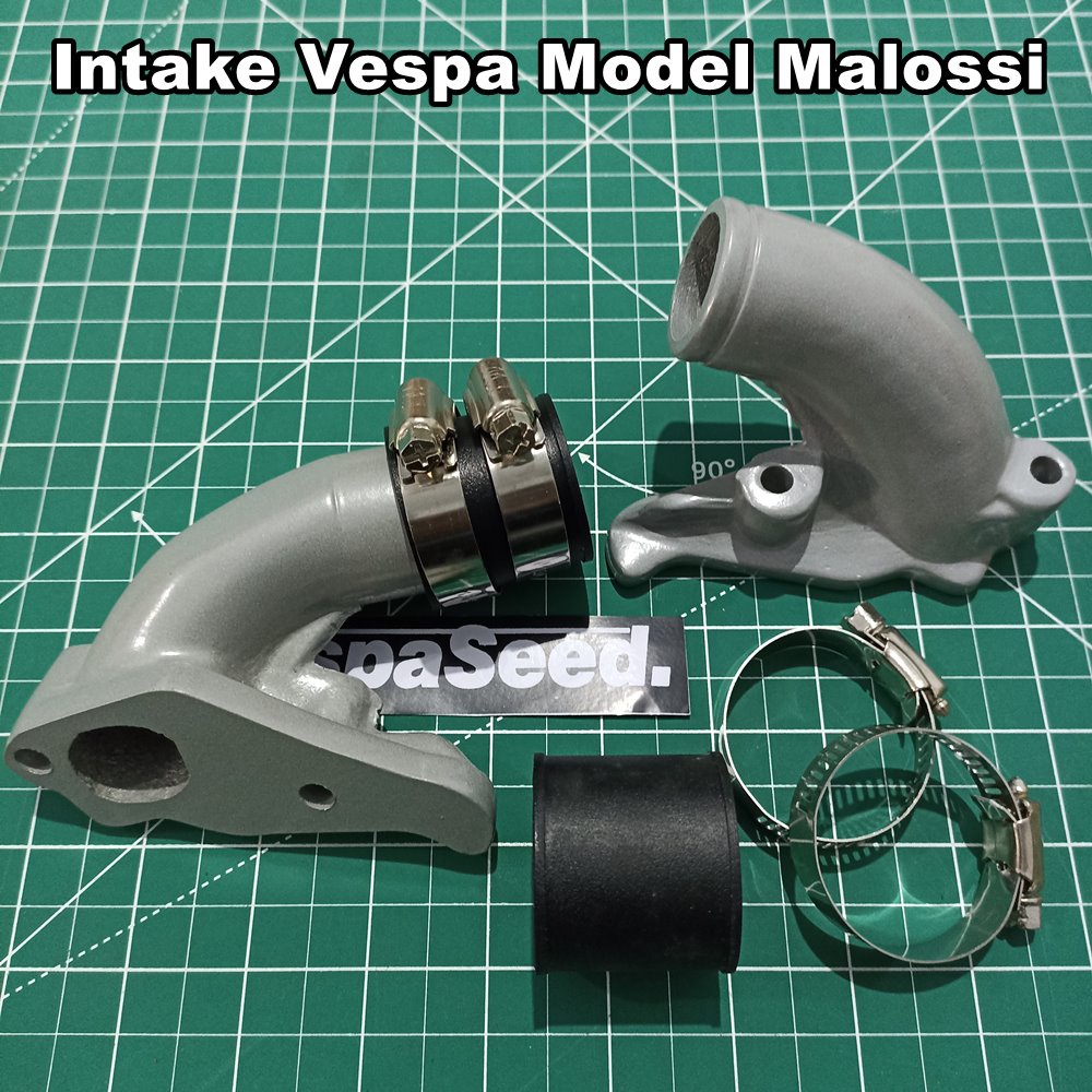 Intake Manipol Vespa Model Malossi Komplit Karet dan Clamp
