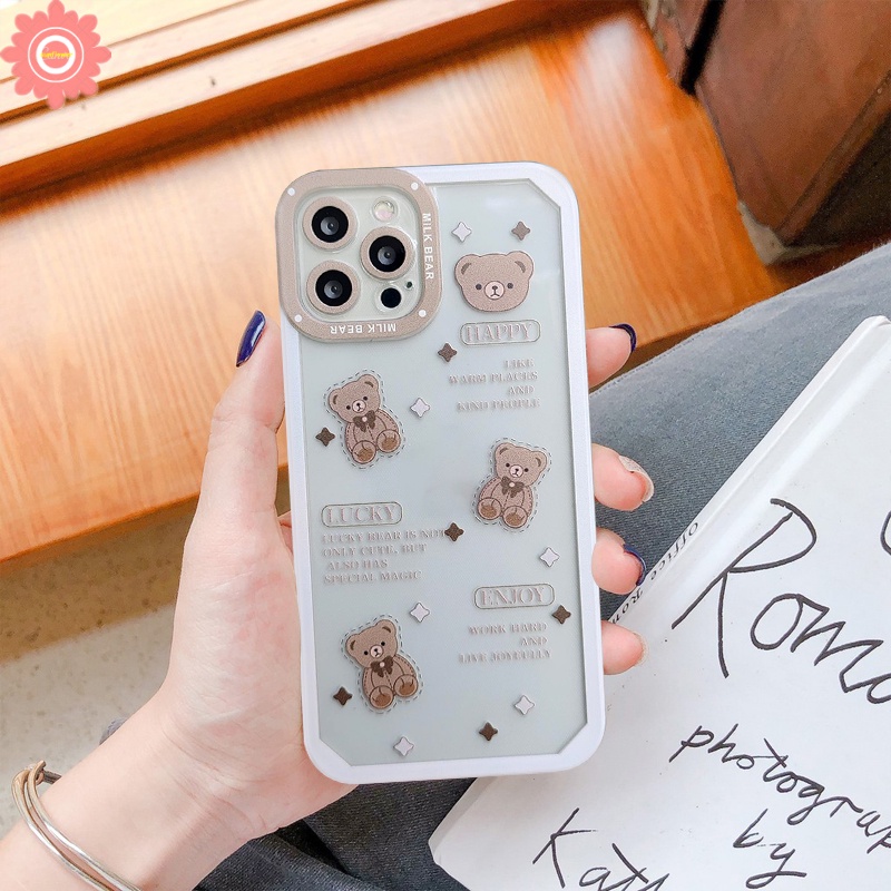 Kartun Beruang Lucu Case Realme 10 Pro Plus C55 C33 C35 9 9i 9 Pro Plus 8 8pro C31 C21Y C25Y 5 C15 C20 C11 C25 C21 C25S C3 5S 5i 6i 8i C12 INS Transparan Lembut Tpu Back Case Sarung