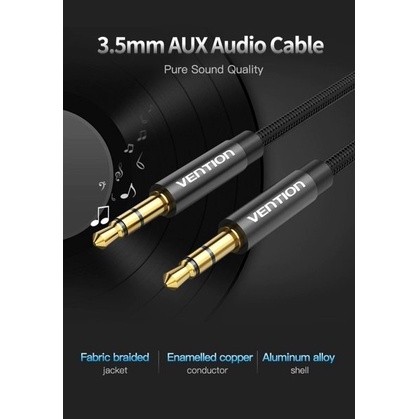 Vention BAG Kabel Audio Aux 3.5mm Male to Male Fabric Braided - 3M