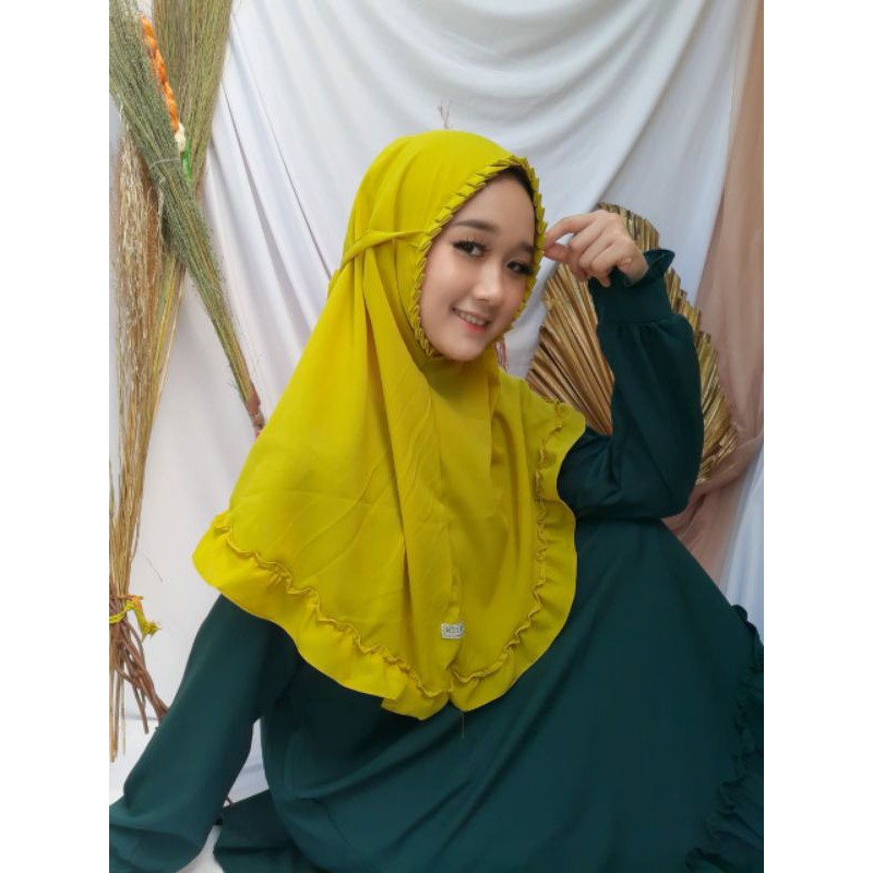 Bergo lipit hijab instan kcb