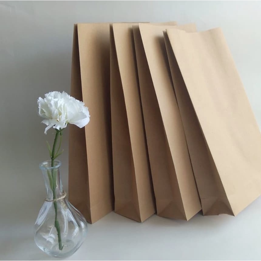 

25 pcs Paper Bag Kraft Liner 200 gram Paperbag Packaging Souvenir Ulang Tahun Goodie Bag Kemasan Hampers