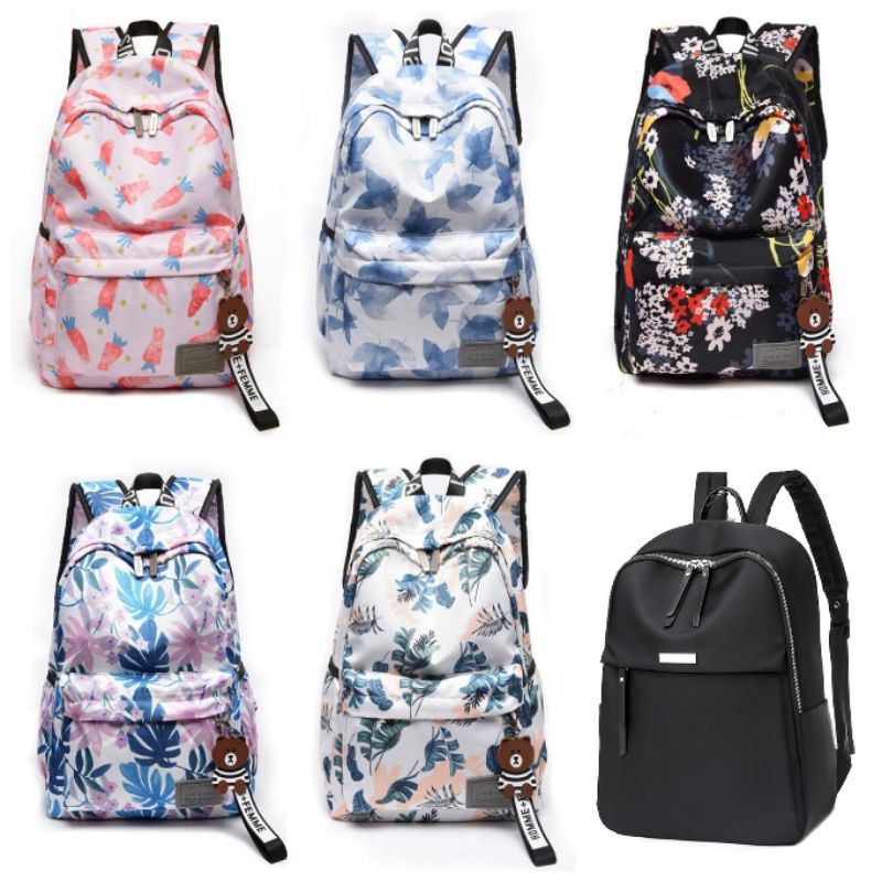 Tas Ransel Laptop Backpack Korea Import Wanita 29 Shopee Indonesia