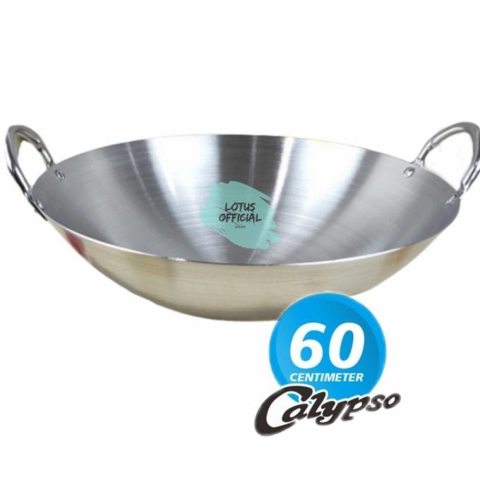 Wajan 60Cm Calypso Kuali Wajan Penggorengan Stainless Steel 60Cm Jumbo