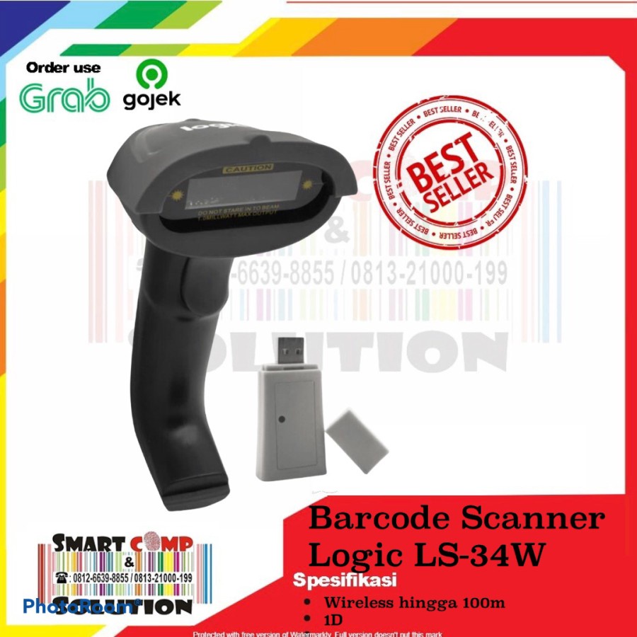 Barcode Scanner 1D Logic LS 34W / LS-34W / LS34W