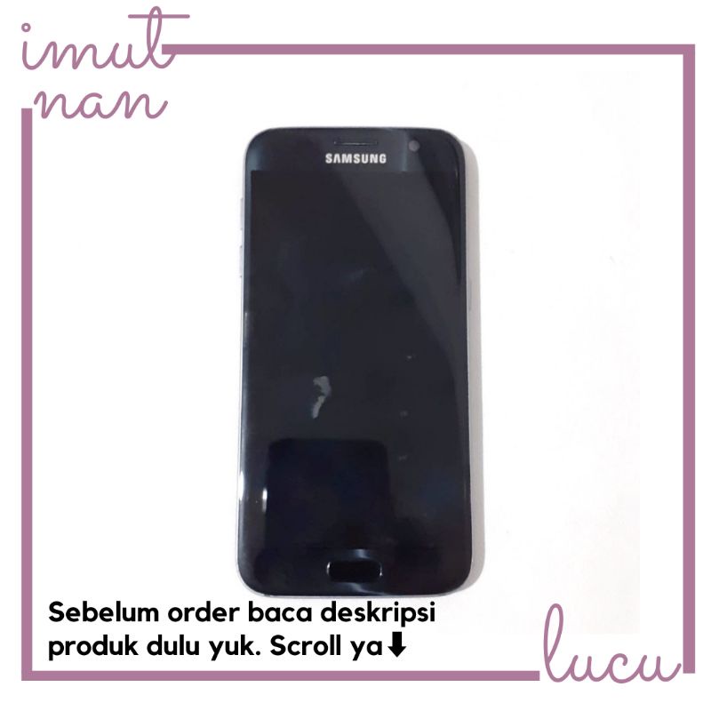 PRELOVED - Samsung S7 Flat Black Onyx 32GB Second Minus Original SEIN Hp Bekas Hp Second