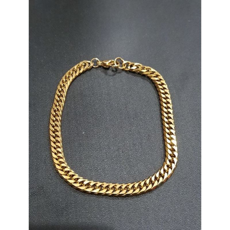 gelang tangan rantai baja gelang tangan rantai titanium gelang tangan cowok keren gelang tangan pria gelang tangan silver gelang tangan gold