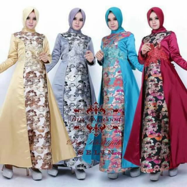 Gaun Selin Gold Original Bin Dawood by Khadijah Moslem Wear.