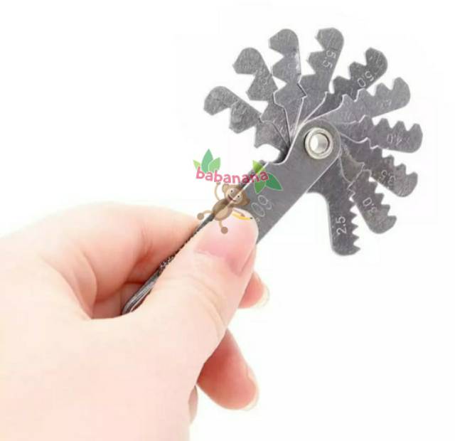 Screw 20pcs gauge measuring tool alat pengukur ulit baut pitch folding