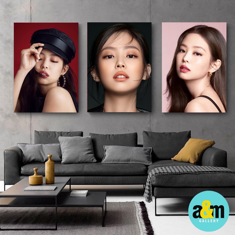 Poster Kayu JENNIE BLACKPINK Hiasan Dinding Kamar K-POP I Pajangan Dinding Kamar K-POP Wall Decor Kamar - A&amp;M