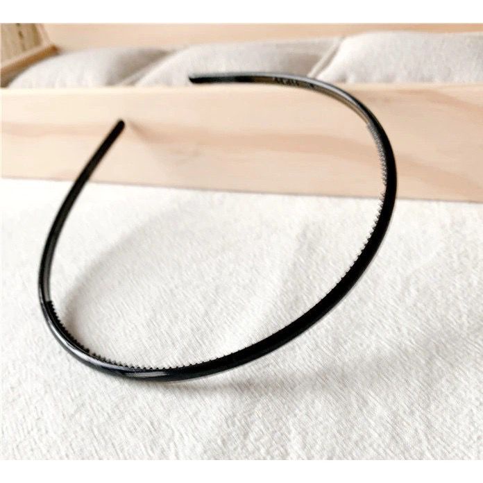 Toply shop Bando Rambut Pria Wanita Polos Hitam Murah