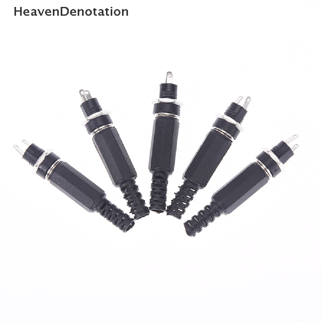 (Heavendenotation) 5pcs / Set Soket Jack Power Supply Dc 5.5x2.1mm Female