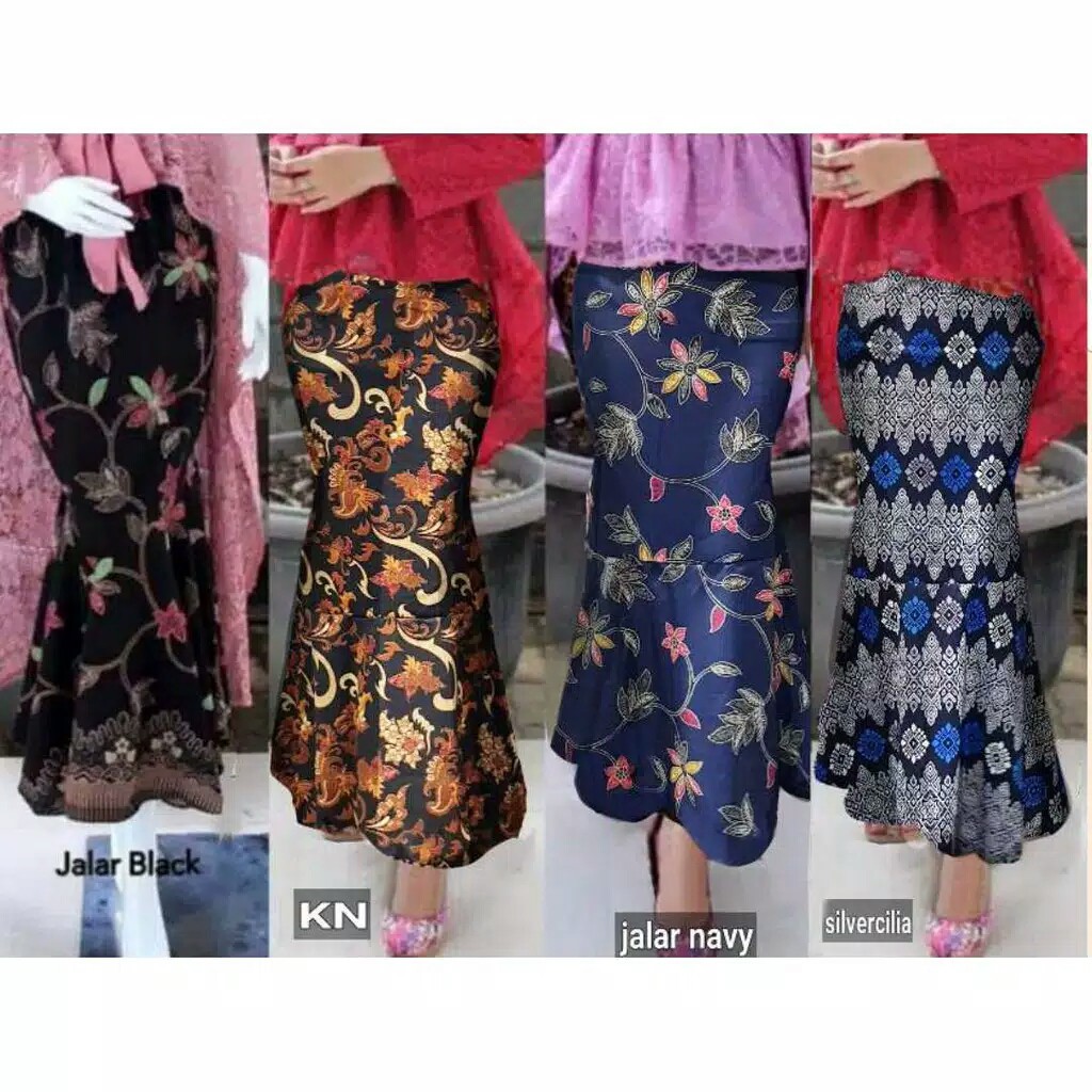 Rok batik remaja muslim/bawahan kebaya/rok mermaid/duyung/rok pesta/rok kuliah/rok kerja/kantor/tren