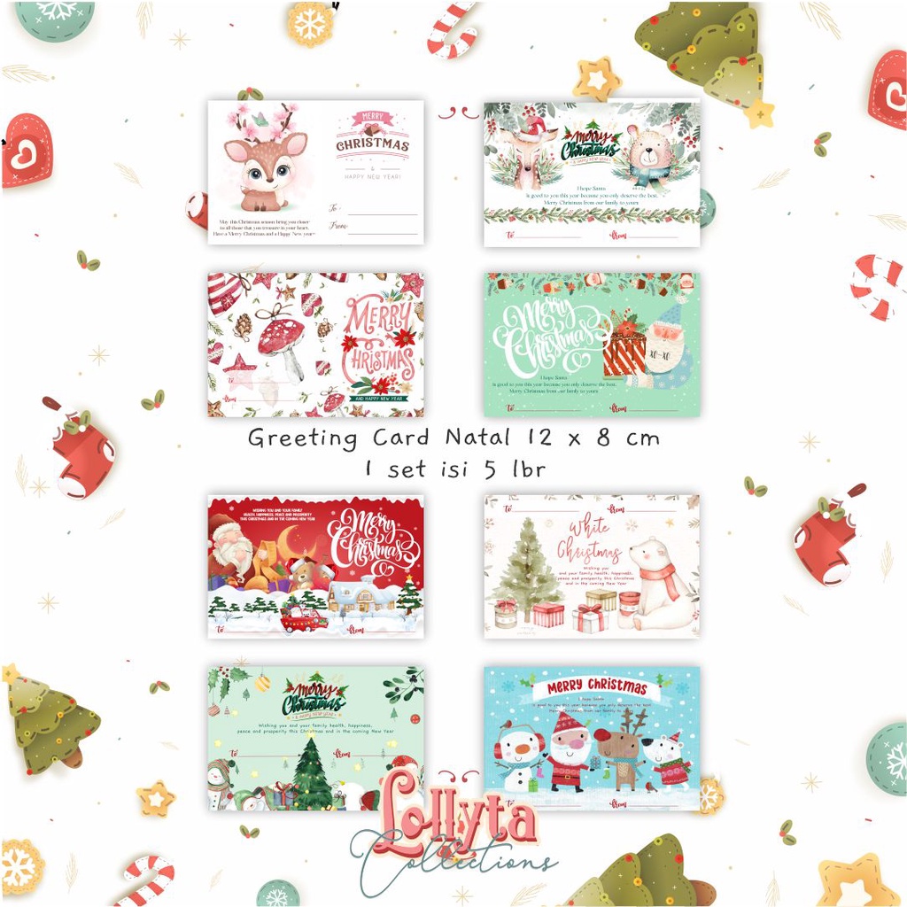 

Greeating Card Edisi Natal Size 12 x 8 cm (isi 5 lbr)