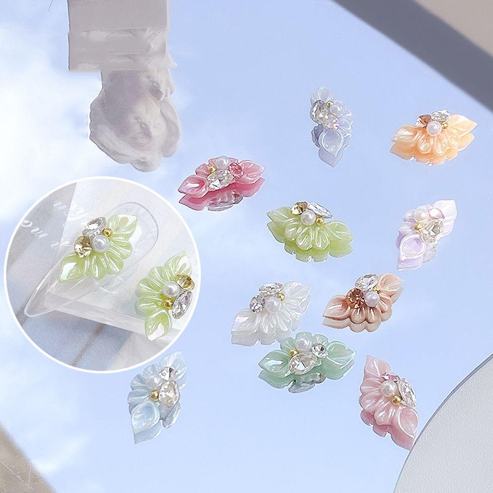Agustin 3D Dekorasi Nail Art Elegan Vintage Wanita Hiasan Kuku Membuat Perhiasan Berlian Imitasi Manikur Aksesoris