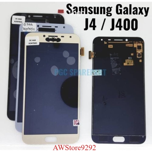 Layar Sentuh LCD TS Touchscreen Fullset Samsung J4 J400 AAA CONTRAS BLACK GOLD