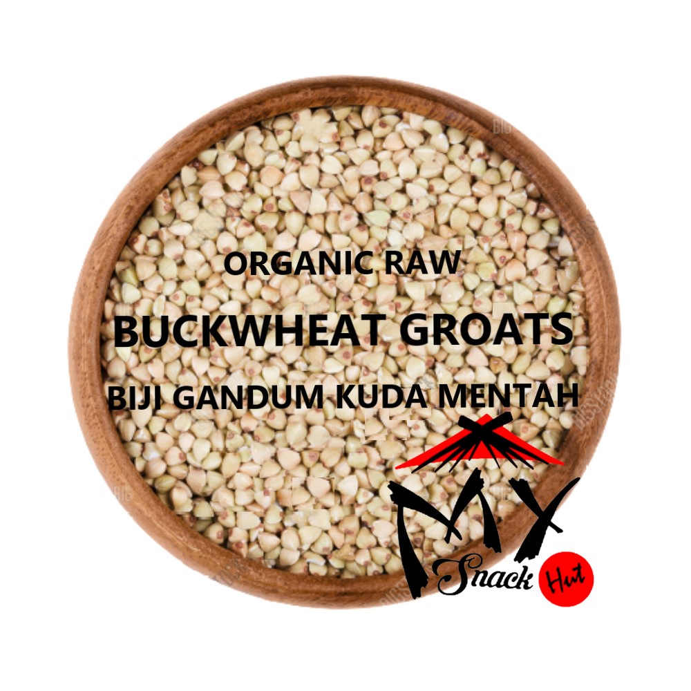 BUCKWHEAT GROATS 100GR - BIJI SOBA GANDUM KUDA HIJAU KUPAS ORGANIK - ORGANIC HULLED BUCKWHEAT SEEDS