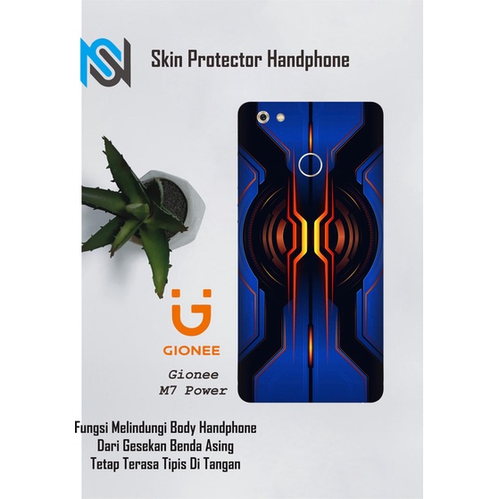 Isi 2pcs Garskin Hp Gionee M7 Power Motif wall - Free Custom Motif