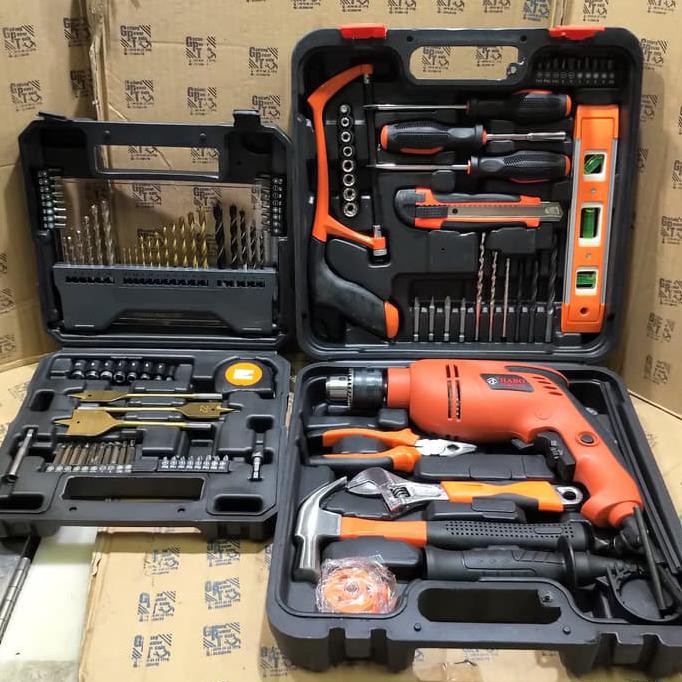 Paket Mesin Bor Tangan Tool Kit Tool box Tool Set Mata Bor 70pc