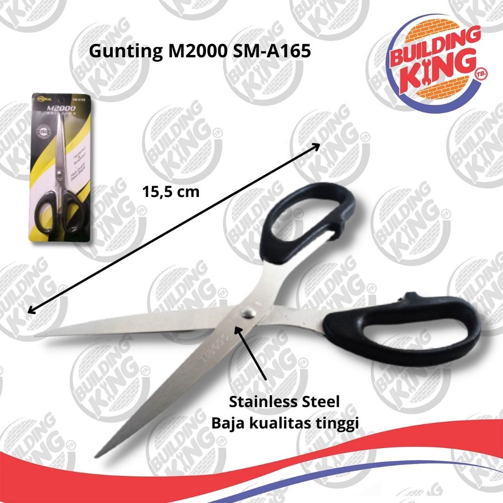 

Gunting Kertas Sedang 16 cm M2000 Stainless Steel Scissors SM-A165