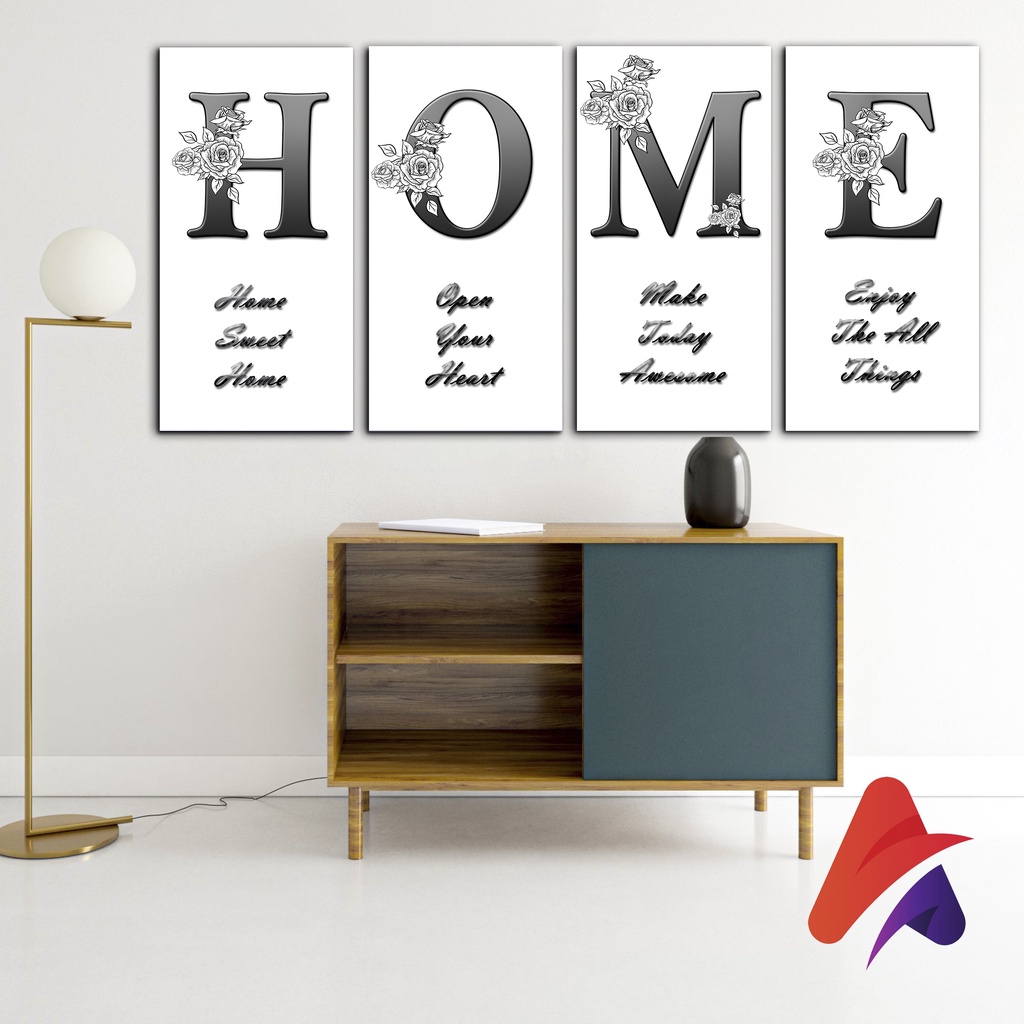 HIASAN DINDING HOME SWEET HOME SATU PAKET SATU SET RUANG TAMU  KAMAR HIASAN DINDING KAMAR RUMAH DEKORASI PAJANGAN KAYU POSTER WALL DECOR DEKORASI DINDING