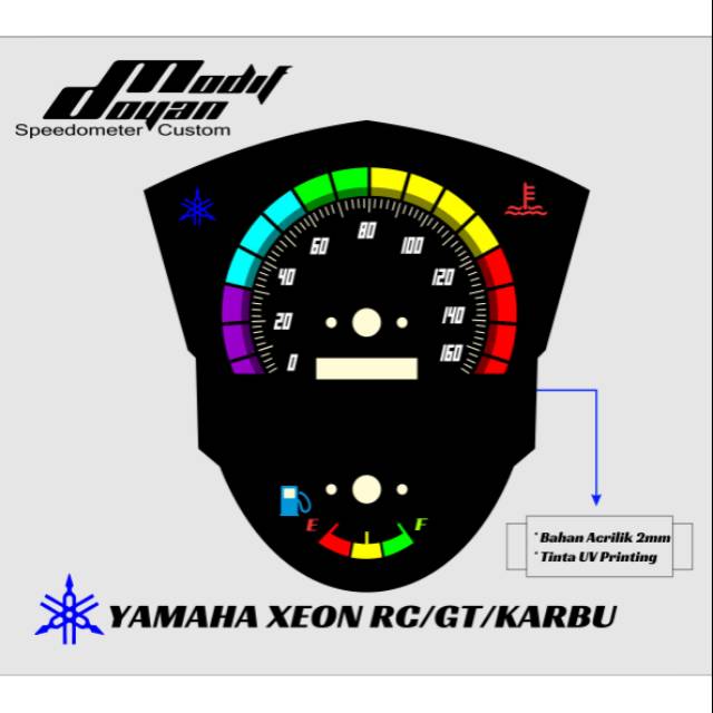 Jual Speedometer custom Yamaha Xeon RC GT karbu Indonesia