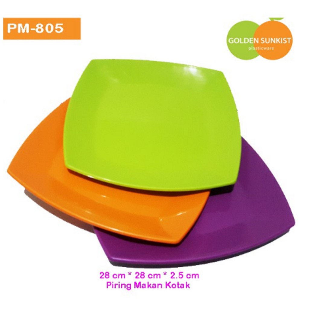 PIRING KOTAK MELAMIN GOLDEN SUNKIST - UNGU
