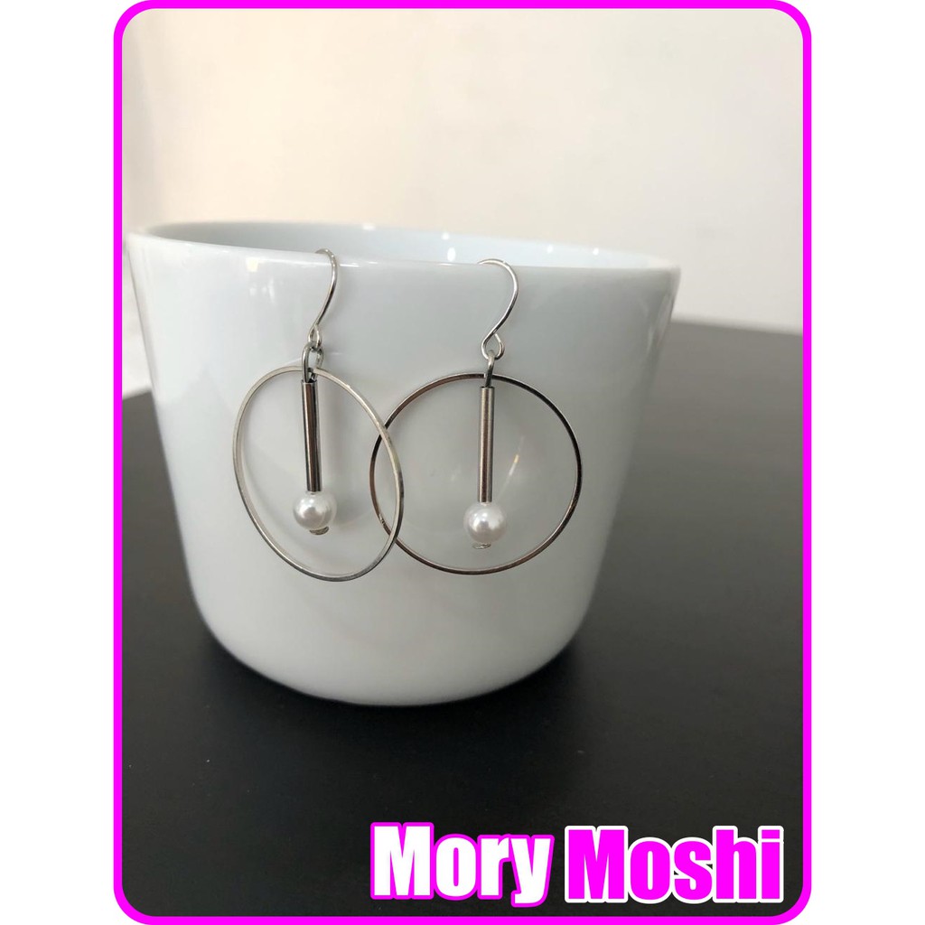 MORYMOSHI A24 Anting Tusuk Ring MutiaraFashion  Korea Murah