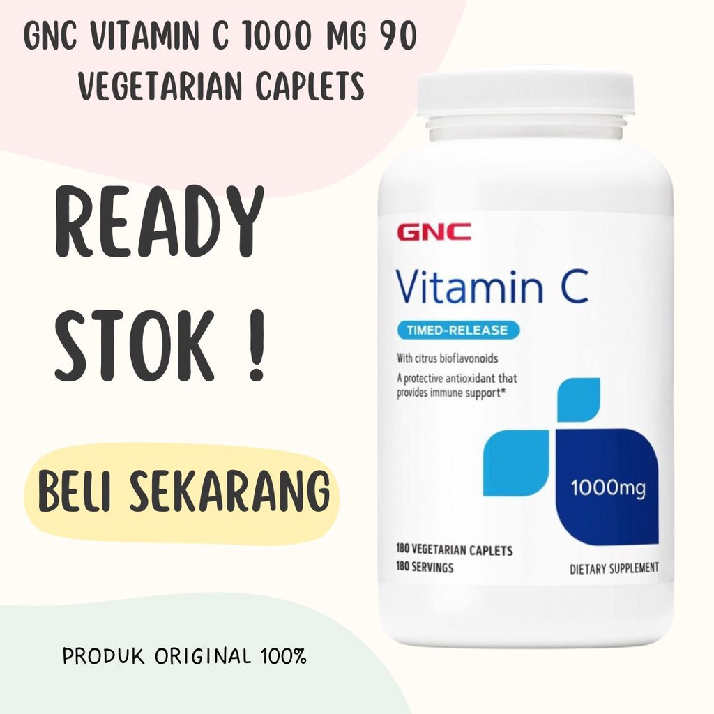 GNC VITAMIN C 1000 MG 180 VEGETARIAN CAPSULES
