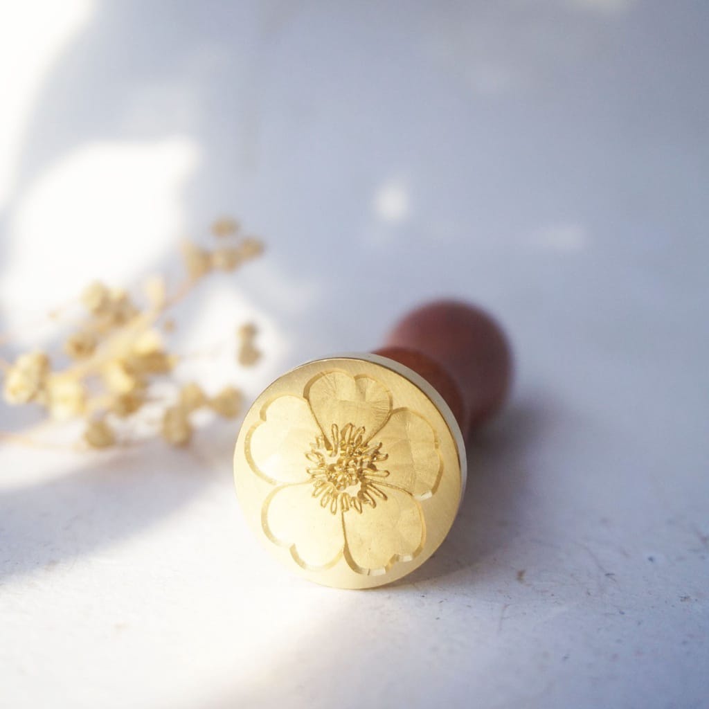 stempel lilin vintage bunga - seal wax stamp flower diy paint wax