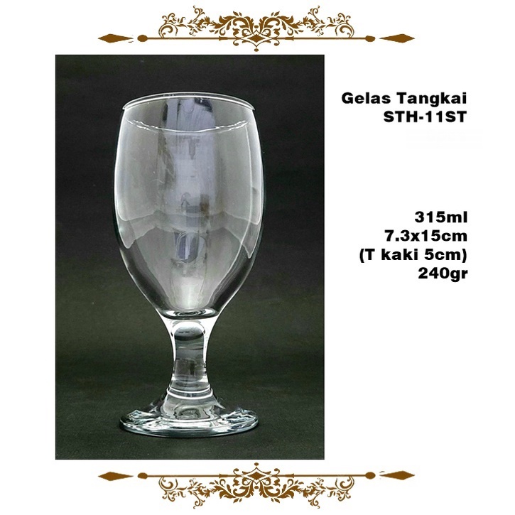 Gelas Tangkai/Gelas Kaki Kedaung STH-8 RM/6-1 225ml/SHT-9ST 315ml/STH-11ST 225ml