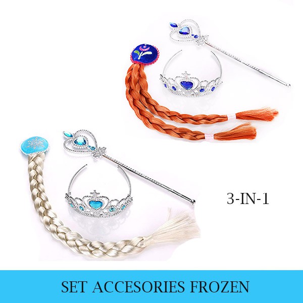 [Brandedbaby] TIARA SET PRINCESS 3-IN-1 / SET ACCESORIES PRINCESS / MAHKOTA PRINCESS