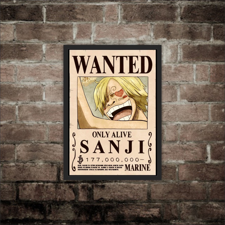 Poster Anime one piece wanted Hiasan Dinding Kamar wall decor-8