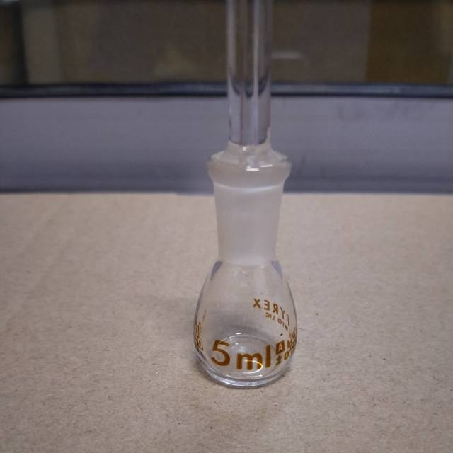 Picnometer 5ml - Piknometer 5ml Pyrex class A plus tutup