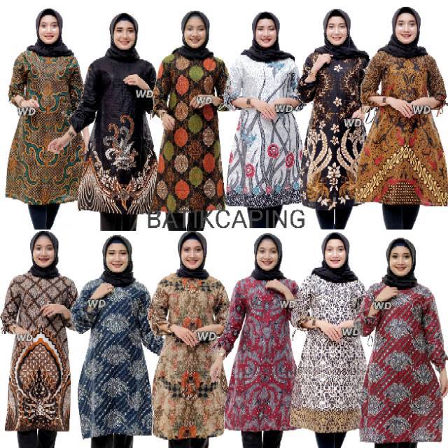 Atasan Batik Dolby Dolbi Dobby Doby Tenun Sutra Tulis Halus Katun ATBM L XL XXL JUMBO FASHION WANITA