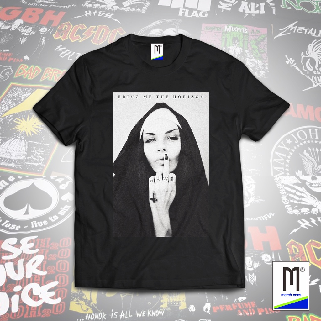 KAOS BAND BMTH TAG MERCHCONS BASIC SIZE LUAR COTTON COMBED 24S | 141