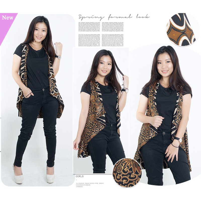Artika Blazer bolero batik bolak balik wanita