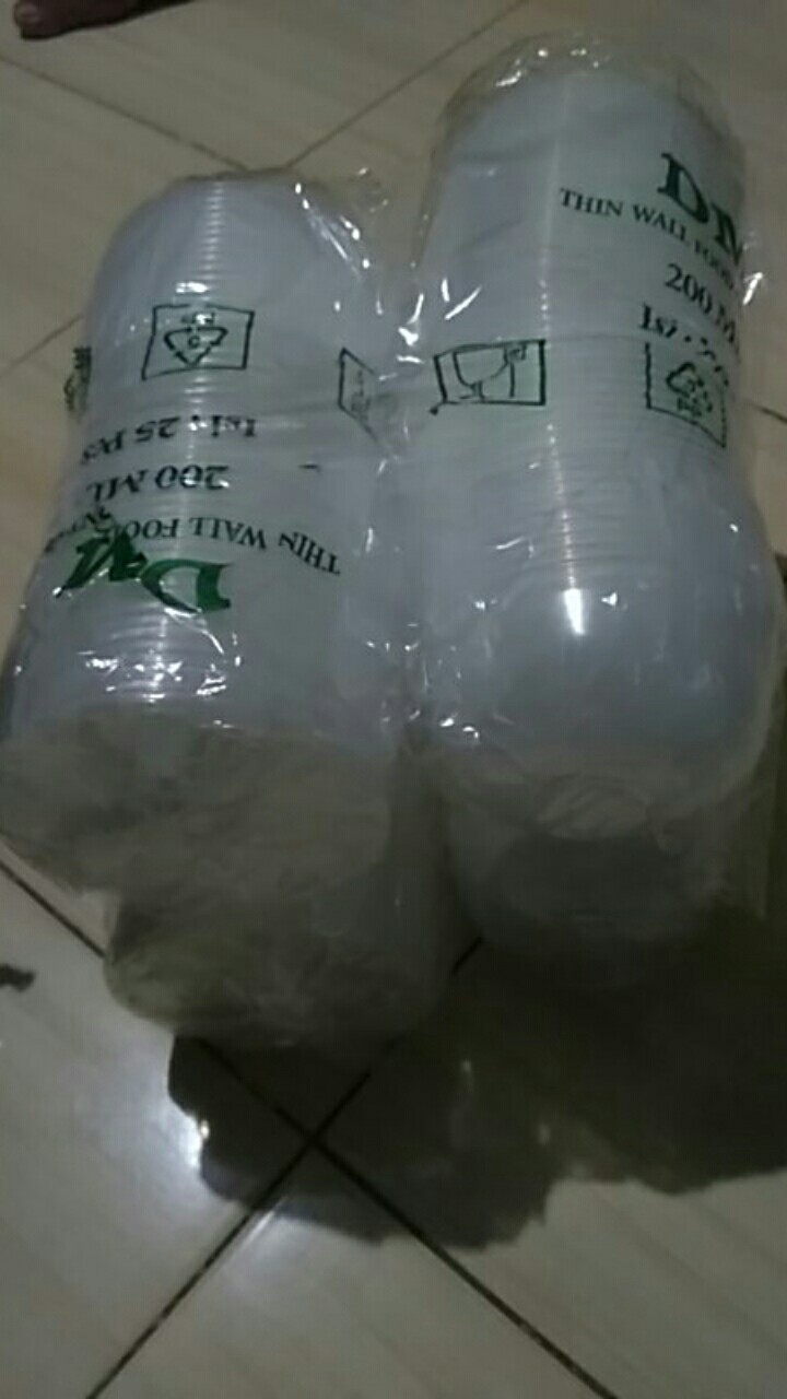 Mangkok Bulat 200ml - Mangkuk Thinwall Plastik- Isi 25pcs Jakarta