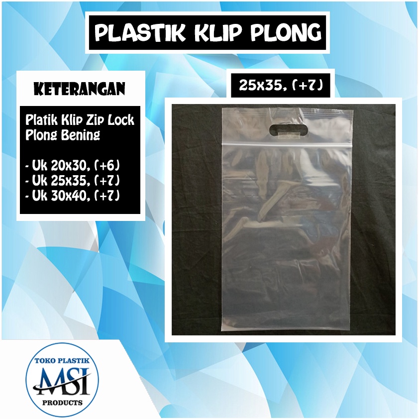 Plastik KLIP Plong Ziplock 20x30+6 - 25x35+7 - 30x38+7 | Plastik ZipLock Plong Oval Packing Baju Sepatu Bening | Kantong Plastik Zip Lock Bening Polos / Plastik Klip aman untuk makanan | Harga diatas harga per lbr