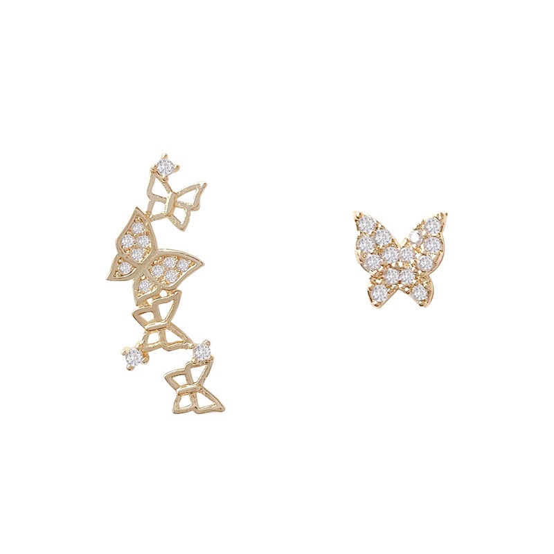 VINJOTAN - ANTING STUD IMPOR KOREA MODEL KUPU-KUPU STERLING SILVER S925