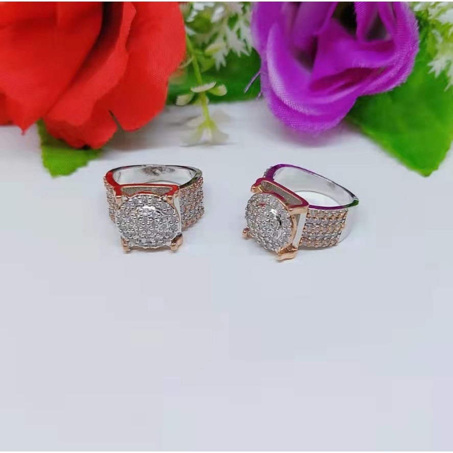 Cincin Kombinasi Permata Lapis Emas Perhiasan Fashion B85-86