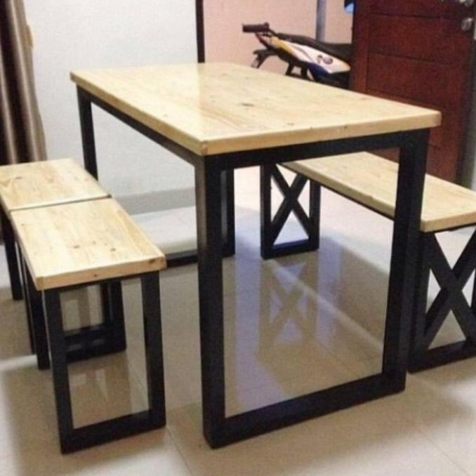 Meja Cafe Set Kaki Besi Hollow Rendisuhedi