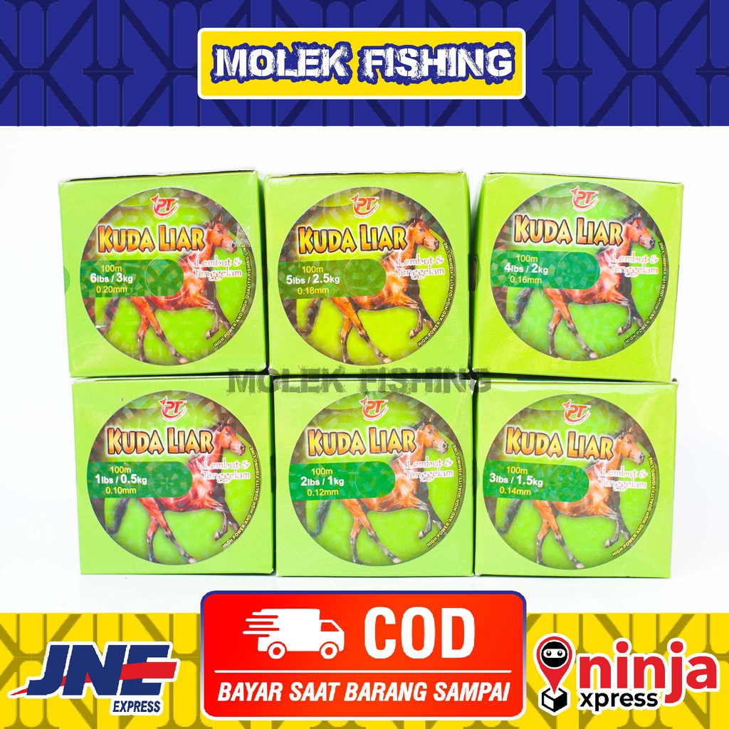 Senar Pancing Kuda Liar 1Lbs - 30Lbs | Senar Pancing | Senar Pioneer Kuda Liar | Senar Murah | 100 M