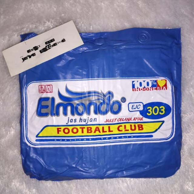 Jas hujan elmondo football - jas hujan anak - jaket celana