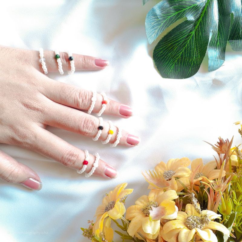 Cincin Manik kelingking KOREA STYLE ACCESSORIES / Ring Simpel Ceko