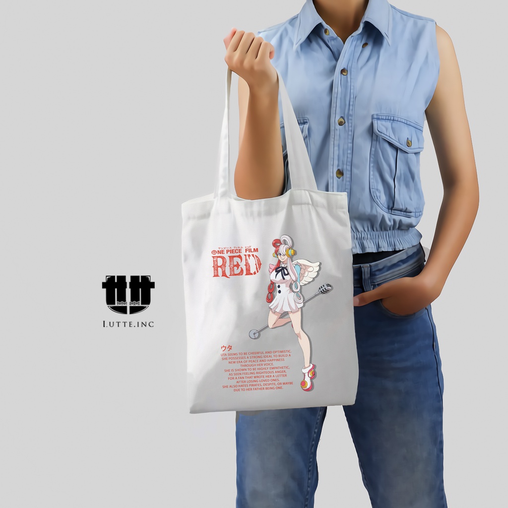 One Piece Red Totebag Anime UTA Tote Bag Kanvas Tas tote Premium Lutte.inc