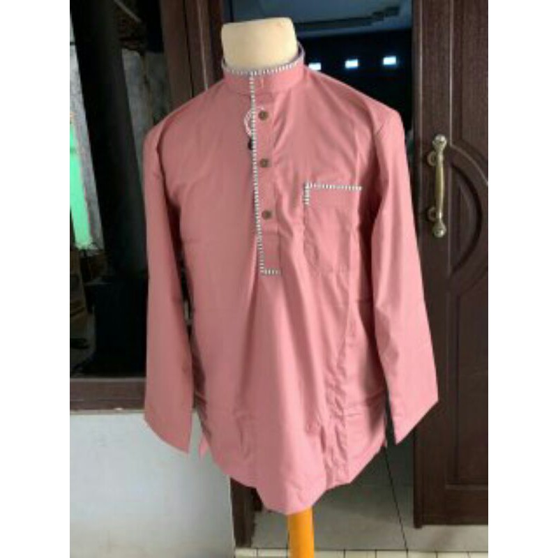 Baju koko pria terbaru dan murah | koko kombinasi model terbaru