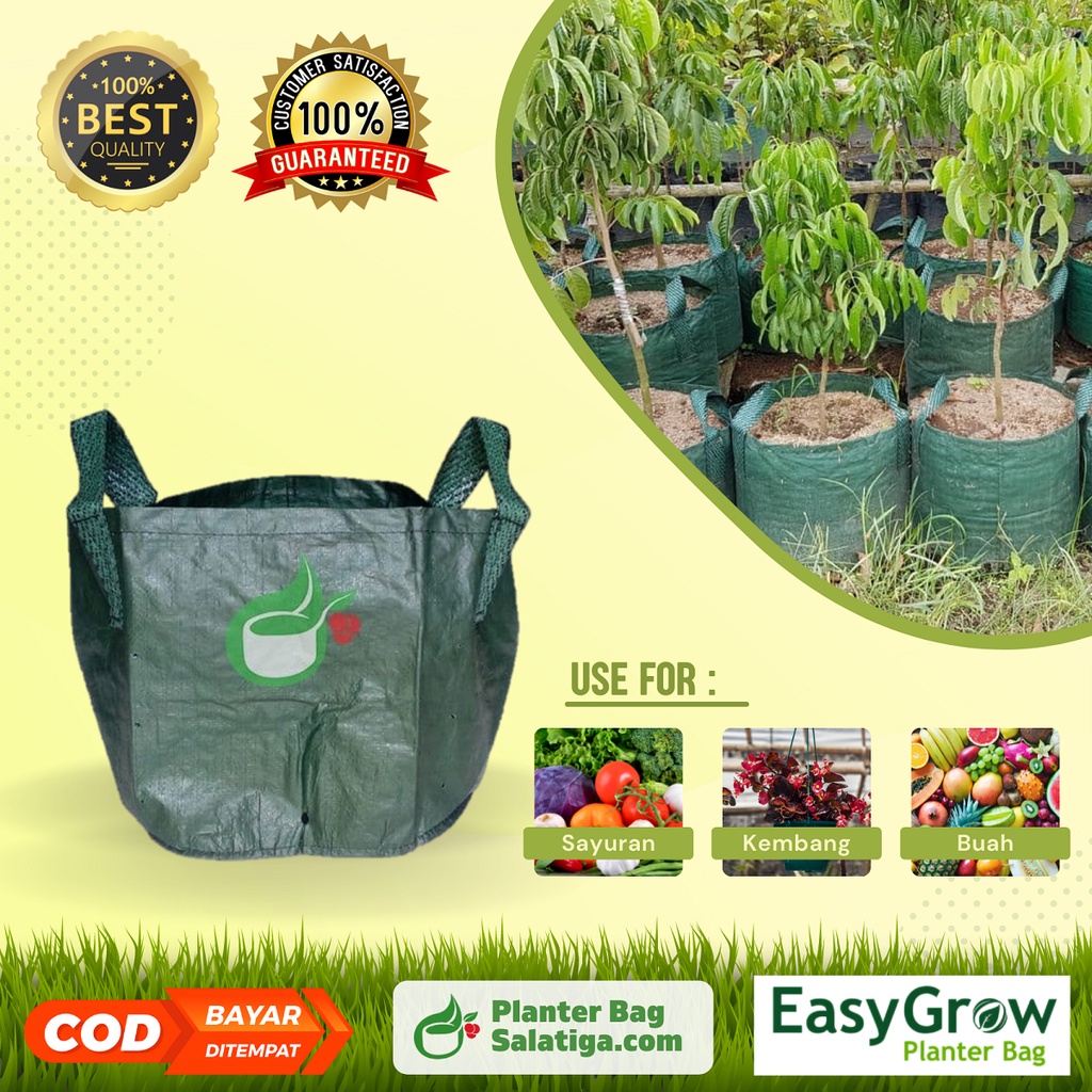 Planter Bag Ukuran 25 Liter Hijau Easy Grow Pot Tanaman Polybag Tambulampot Harga Murah